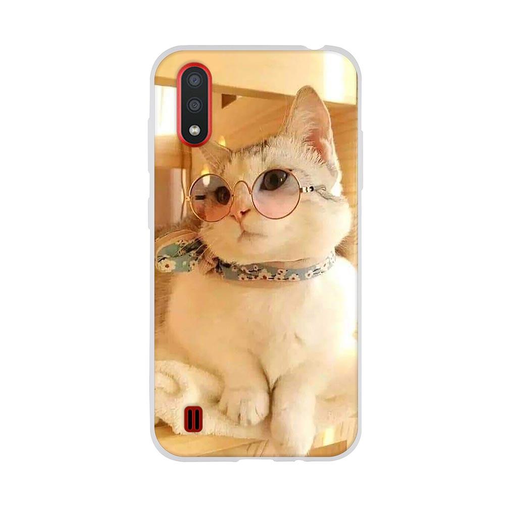 Изображение товара: Чехол для Samsung Galaxy M01, силиконовый мягкий чехол из ТПУ для телефона Samsung M01 M015F, чехол для SamsungM01, симпатичный бампер с рисунком аниме, кошки
