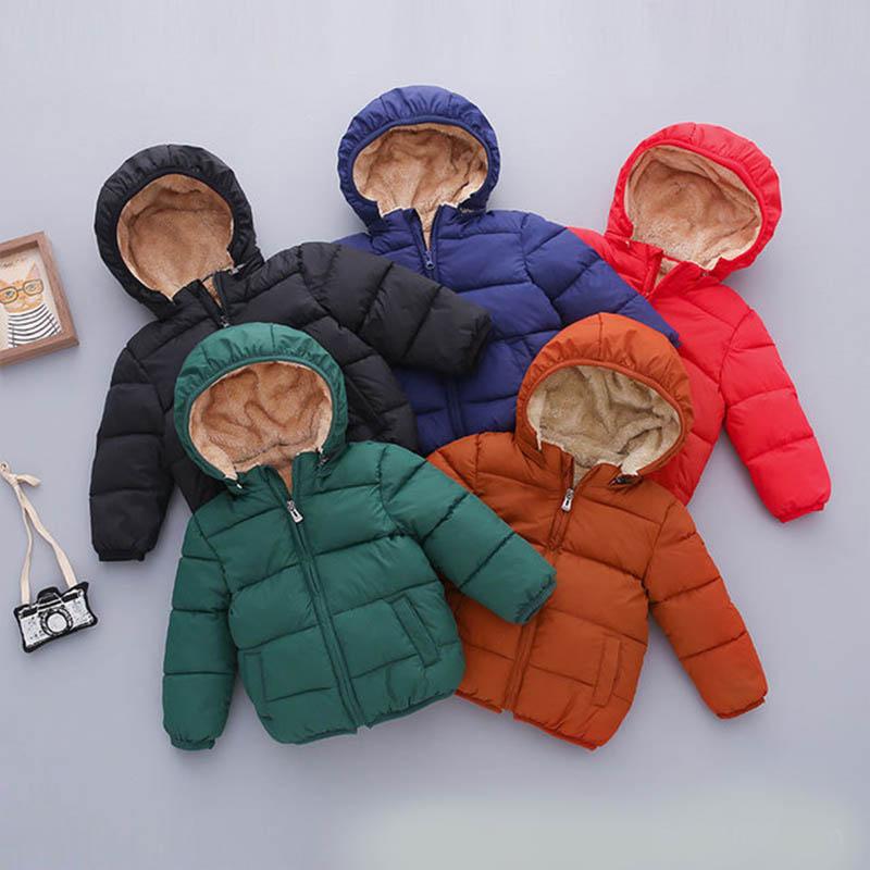 Изображение товара: Куртка хлопковая детская, на молнии, с капюшоном, однотонная