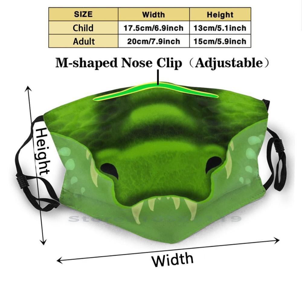 Изображение товара: Маска многоразовая для лица с принтом Зеленого дракона, фильтр Pm2.5, для косплея