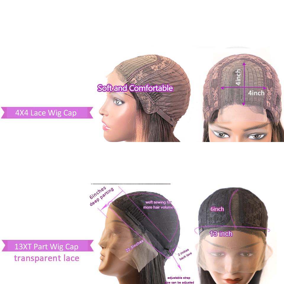 Изображение товара: Прямые HD прозрачные парики на шнурке для женщин, повязка на голову, парик на шнурке, малайзийские передние парики на шнурке, прямые парики из натуральных волос