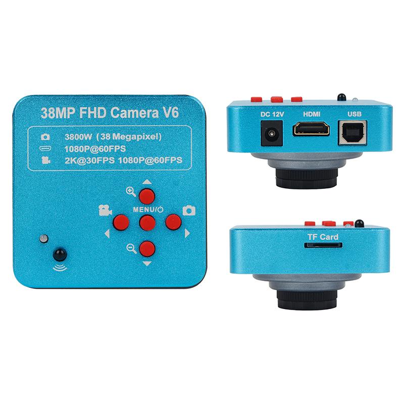 Изображение товара: Новейший 2K 38MP HDMI USB промышленный электронный цифровой видео микроскоп камера с 180X Регулируемый зум объектив для ремонта телефона