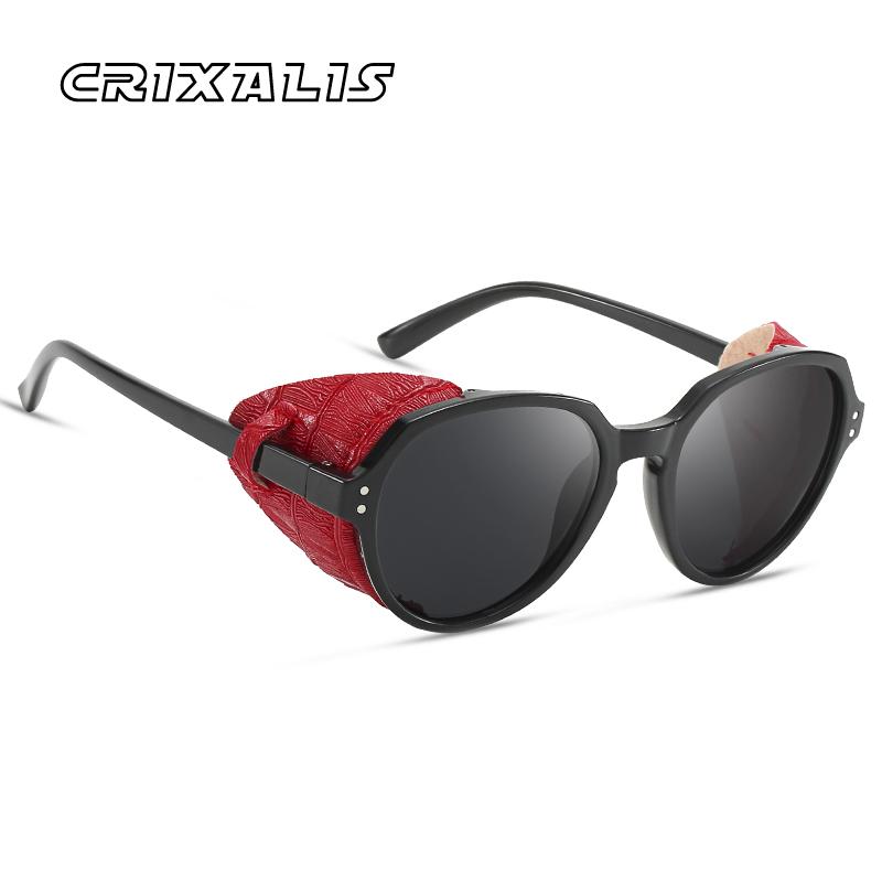 Изображение товара: Брендовые дизайнерские круглые женские солнцезащитные очки CRIXALIS в стиле стимпанк с градиентными линзами ретро готические оттенки женские очки для вождения мужские UV400
