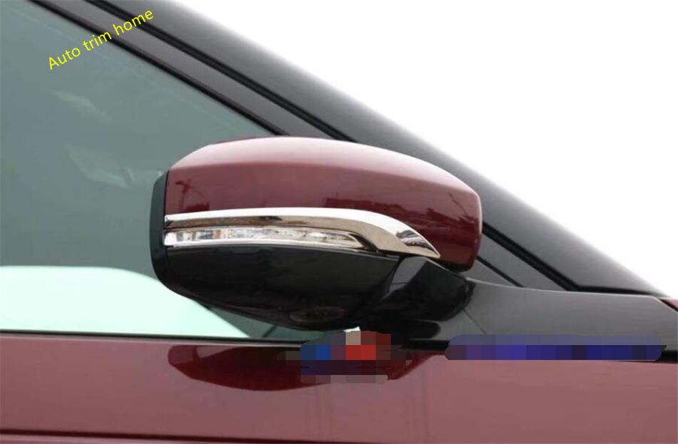Изображение товара: Хромированная боковая зеркальная полоса заднего вида, защитная накладка, 2 шт., подходит для Land Rover Discovery 5 Sd4 2017 2018 2019 2020 аксессуары