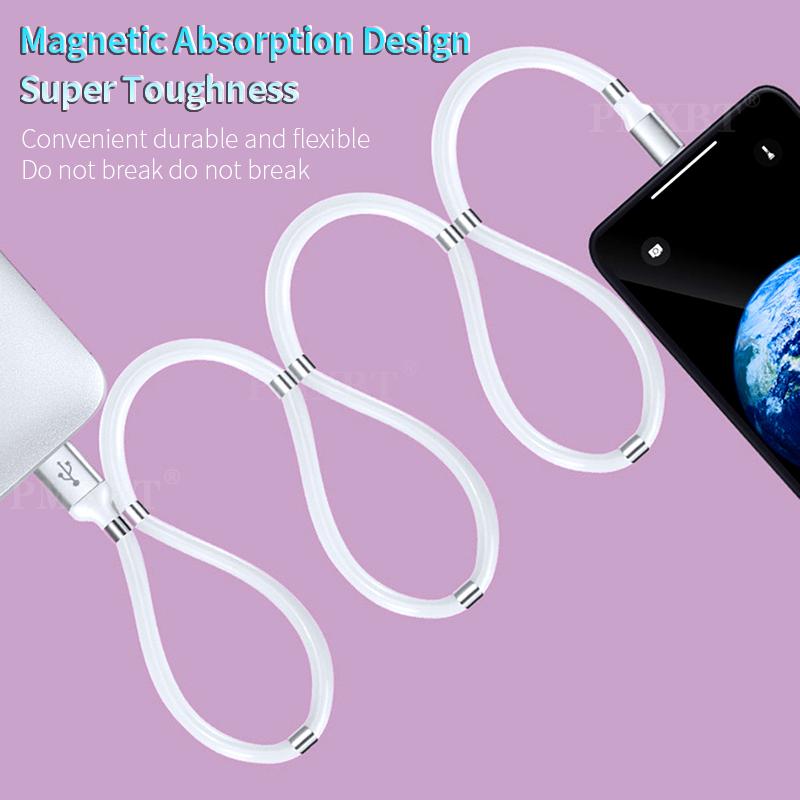 Изображение товара: Магнитный usb-кабель для зарядки телефона, Магнитный зарядный кабель длиной 1 м для Huawei P40 P30 Mate 30 20 Samsung S20 Xiaomi MI10 MI9