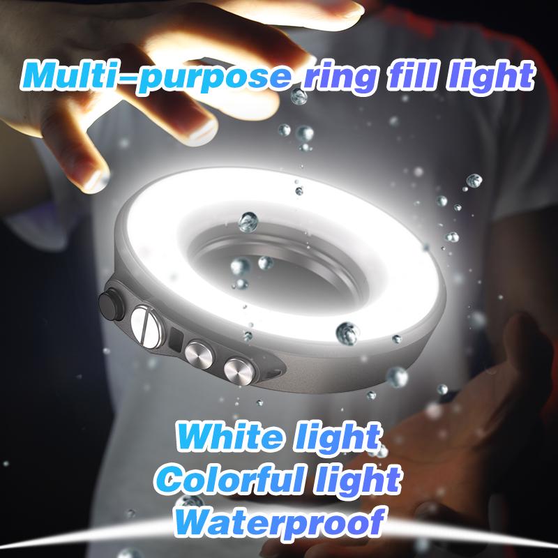 Изображение товара: Светодиодная Водонепроницаемая макро-лампа для дайвинга, рабочая подводная Led светильник для дайвинга, корпус для камеры