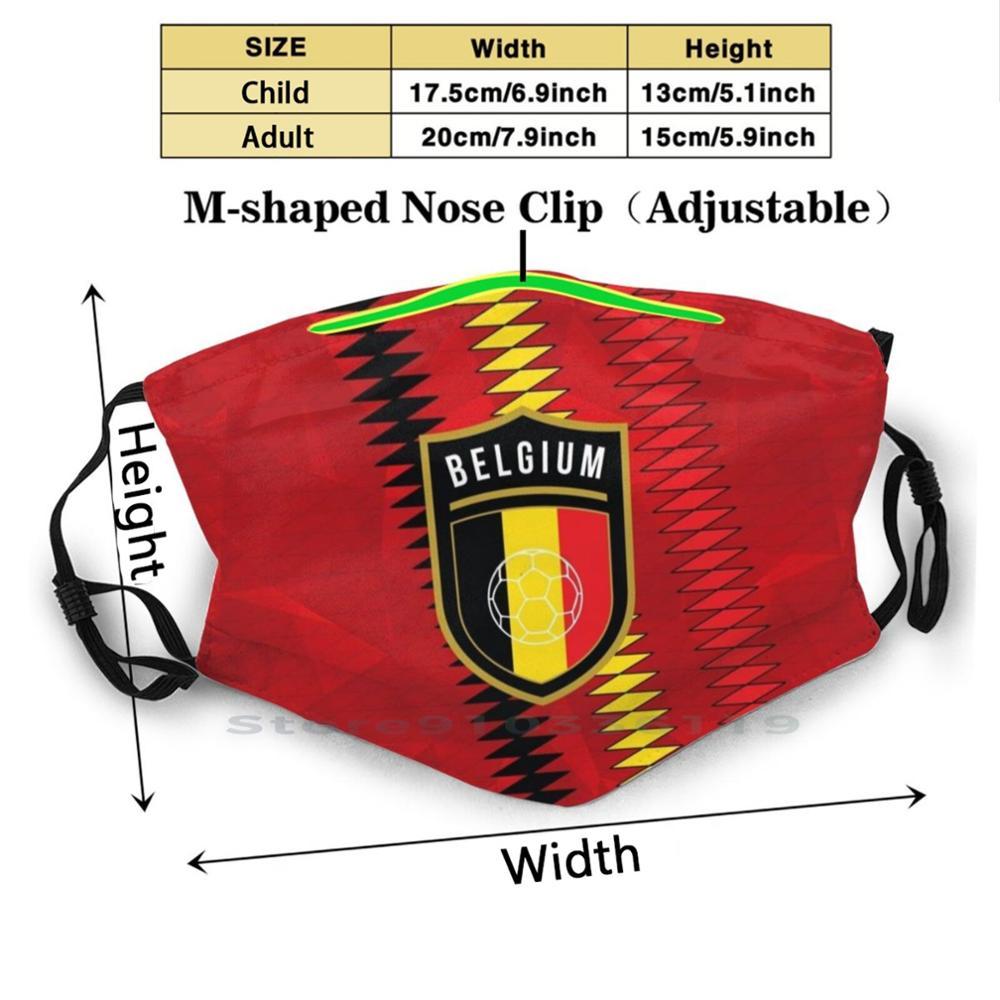 Изображение товара: Бельгийская многоразовая маска для рта Pm2.5 с фильтром, Детская Бельгийская футбольная маска
