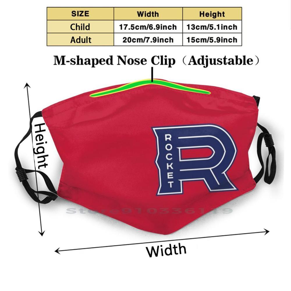 Изображение товара: Лаваль ракета печати многоразовый Pm2.5 фильтр DIY маска для лица для детей Лаваль ракета хоккей на льду для спортивных игр университетские спортивные хоккейные