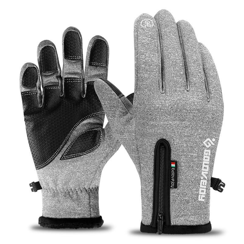 Изображение товара: Водонепроницаемые зимние велосипедные перчатки, ветрозащитные уличные спортивные лыжные перчатки для велосипеда, велосипеда, скутера, мотоцикла, теплые перчатки для сенсорного экрана