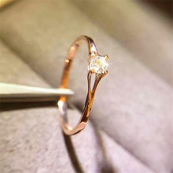 Изображение товара: Женское кольцо с бриллиантами и бабочкой, из серебра 14 к