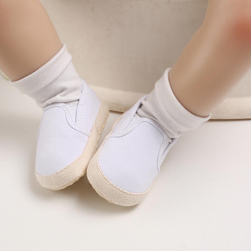 Изображение товара: Детская Повседневная парусиновая обувь для девочек и мальчиков, обувь для младенцев, тканевая мягкая подошва, обувь для малышей на плоской подошве, симпатичная детская обувь с украшением в клетку, 0-18 месяцев