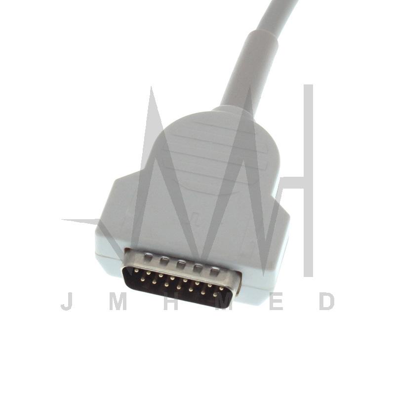 Изображение товара: Совместим с монитором ЭКГ GE Marquette, Hellige MicroSmart,MAC500/1100,MAC1200, 10-проводным кабелем ЭКГ, резистором дефибриллята 10 кОм.