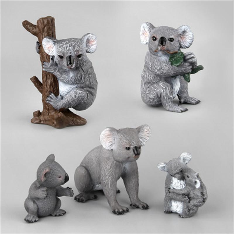 Изображение товара: Новое моделирование животных Парк диких животных модель игрушки Фигурки животное коала милый Рисунок Фигурки из ПВХ, куклы игрушки для малышей игрушки для детских игрушек