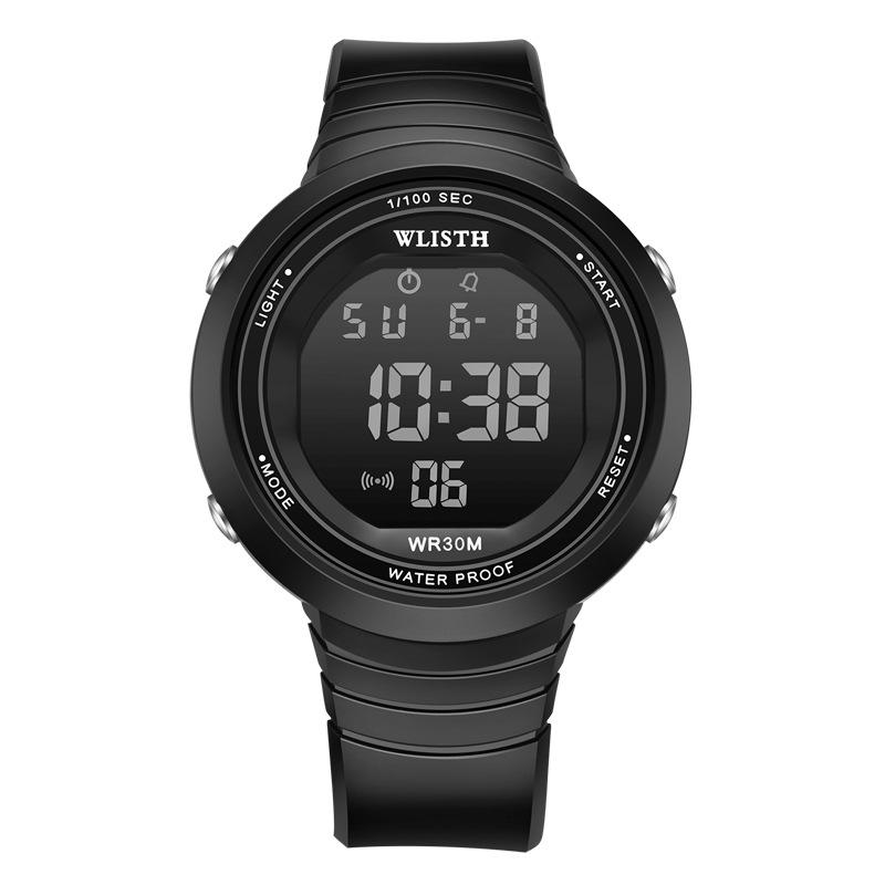 Изображение товара: Электронные часы OMHXZJ W174, водонепроницаемые спортивные простые многофункциональные часы с календарём, неделей, месяцем и циферблатом, черные, золотые женские часы