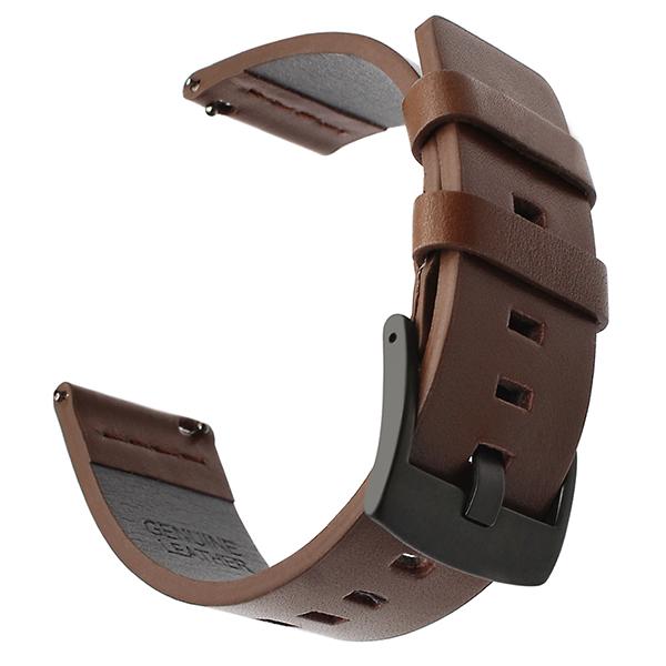 Изображение товара: Кожаный ремешок для часов 20 мм премиум класса, Круглый Ремешок для часов 20 мм для мужчин Huawei Watch 2 (Sport) Ticwatch 2, быстросъемный ремешок для наручных часов
