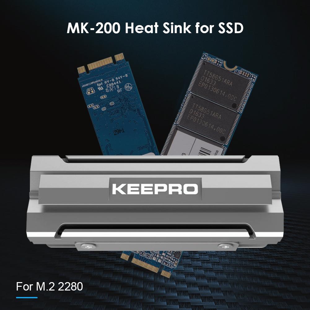 Изображение товара: Теплоотвод SSD MK-200 M.2 2280 NVMe SSD радиатор охлаждения высокая скорость алюминиевый твердотельный привод тепловыделение