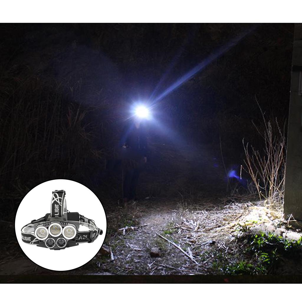 Изображение товара: Налобный фонарь, 5 светодиодов, 3000 люмен, 200 м