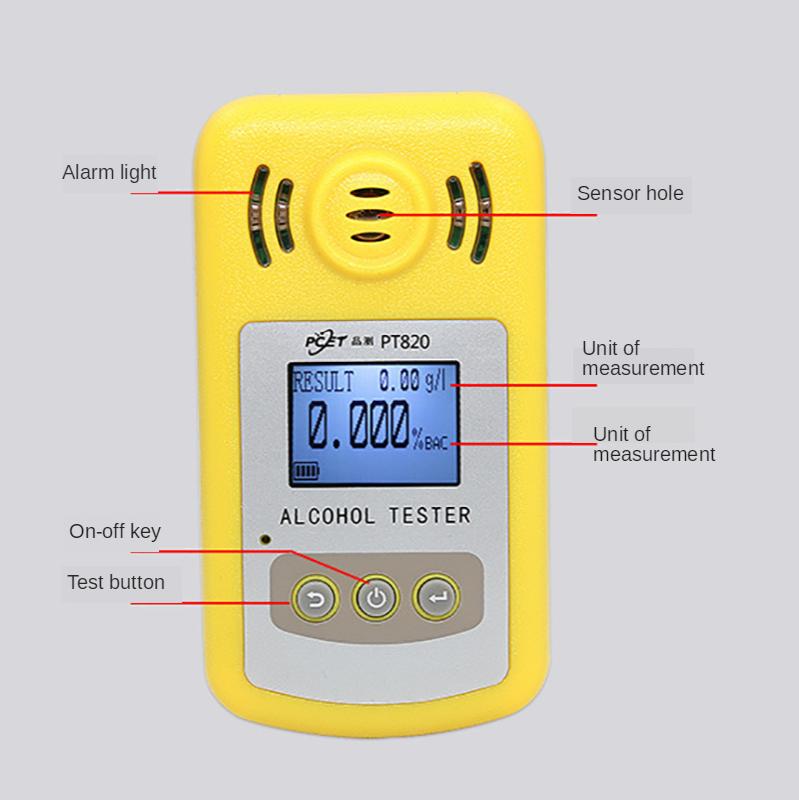 Изображение товара: Алкотестер, профессиональный, с ЖК-дисплеем, PT820