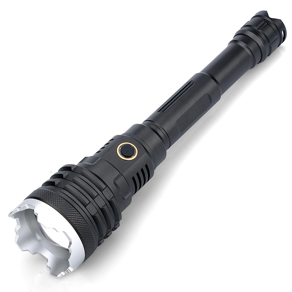 Изображение товара: Сверхъяркий 16-жильный светодиодный светильник, 5800 лм, 50 Вт, 5-mdo, USB, телескопический зум-выход/вход, 2x21700, индикатор заряда батареи, вспышка, светильник онарик