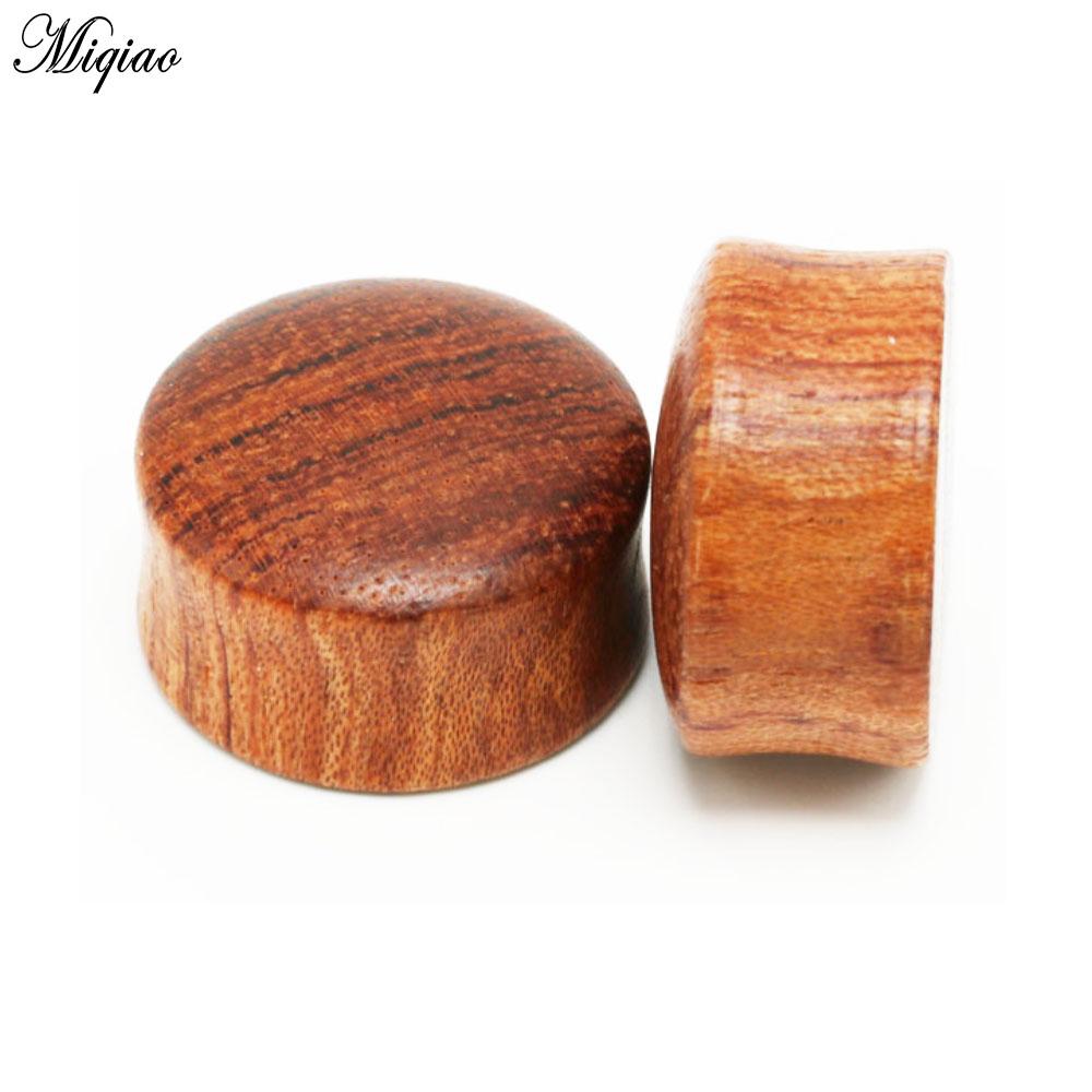 Изображение товара: Miqiao 2pcs Piercing Jewelry EAR TUNNEL Rosewood Convex Solid Wood Ear Expander New 8mm-20mm