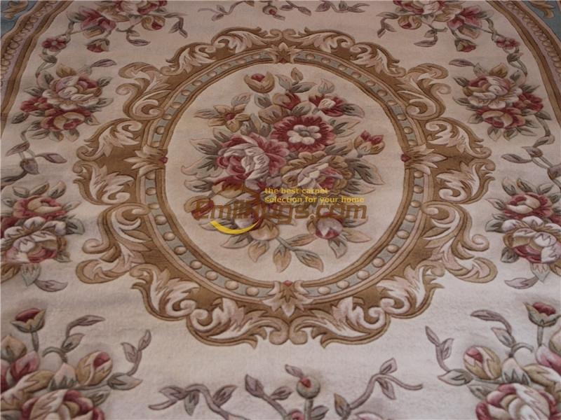 Изображение товара: Трехмерный Плетеный шерстяной ковер ручной работы в европейском стиле для гостиной, прямоугольный ковер savonneriefor