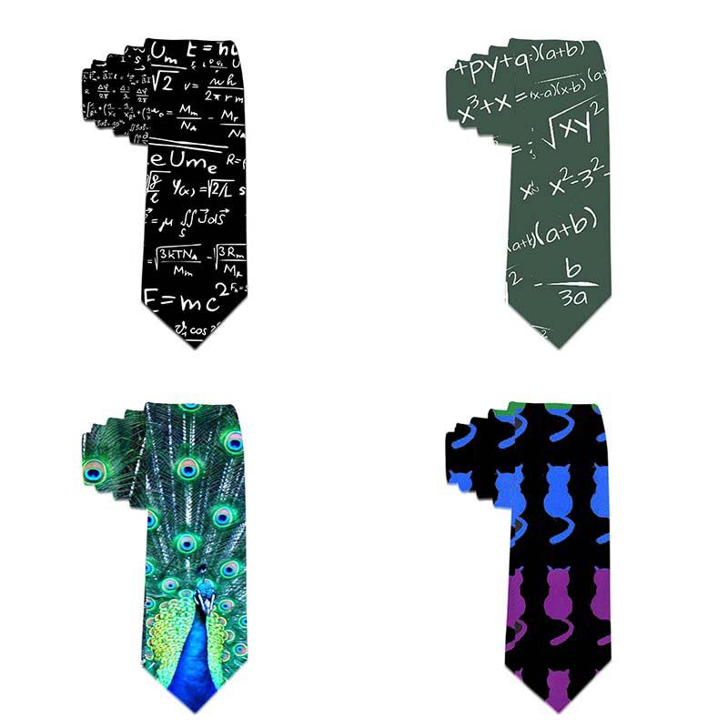 Изображение товара: Новый Забавный галстук для мужчин и женщин, узкий хлопковый галстук на шею для свадьбы, повседневные мужские галстуки, классические костюмы, галстуки с принтом