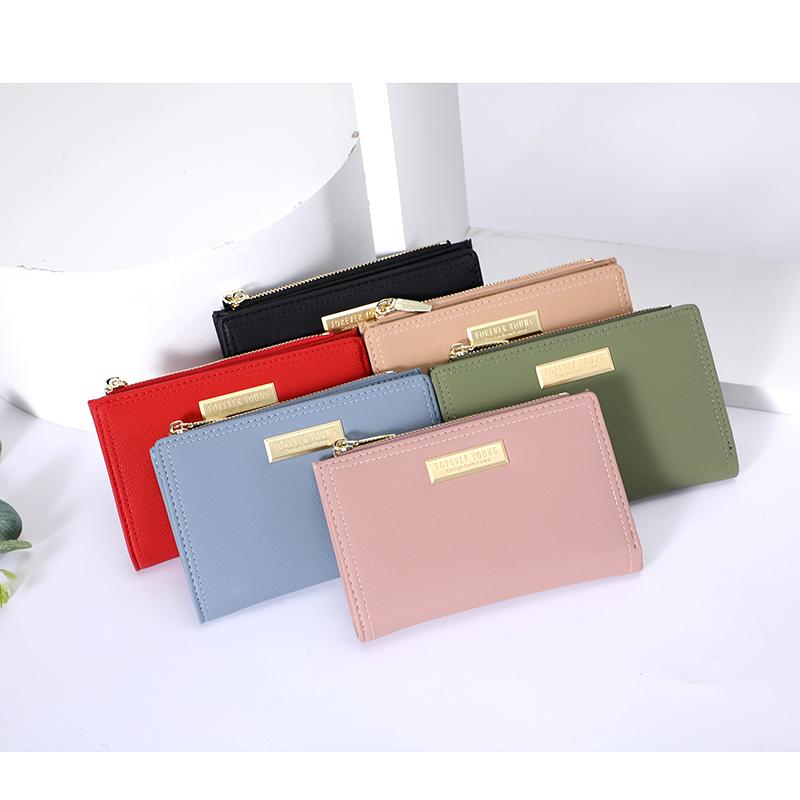 Изображение товара: Elegant Thin Pu Leather Women Wallet Short Brand Designer Lady Purse Casual Small Female Wallet With Coin Purse Pocket