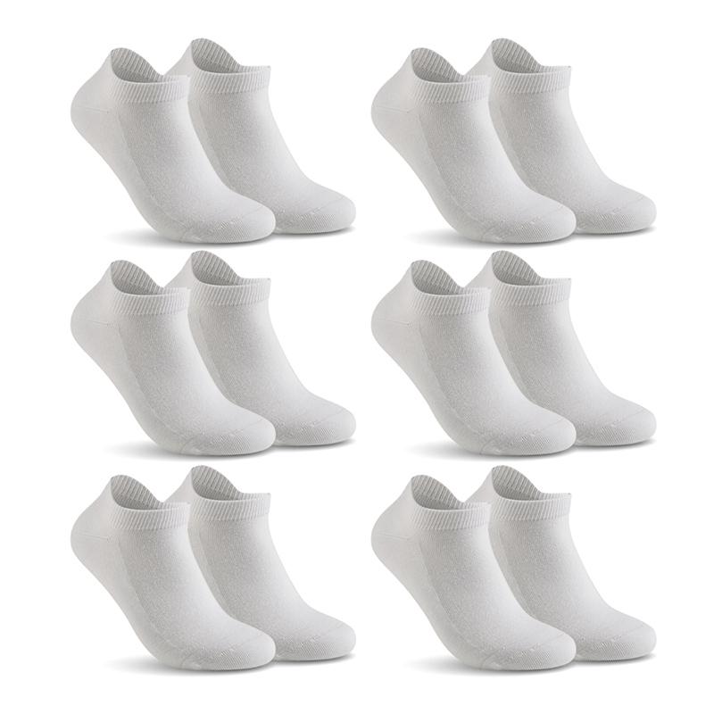Изображение товара: Хлопковые мужские однотонные носки no show, мужские носки большого размера, брендовые носки 6 парт/лот (ЕС 39-46) (США 7,0-12,0) VKMONY