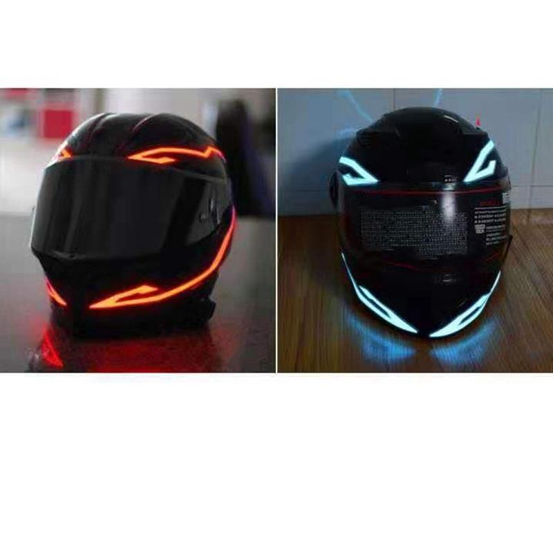 Изображение товара: 4-в-1 мотоциклетный шлем Ночная езда холодсветильник сигнал мигающая полоса светодиодная светящаяся наклейка полоса USB зарядное устройство