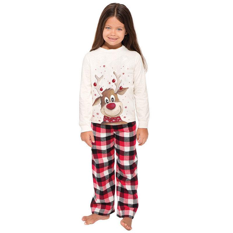 Изображение товара: 2020 TALLOLY New Christmas Elk Print Parent-Child Long Sleeve Pajamas Set Home Service