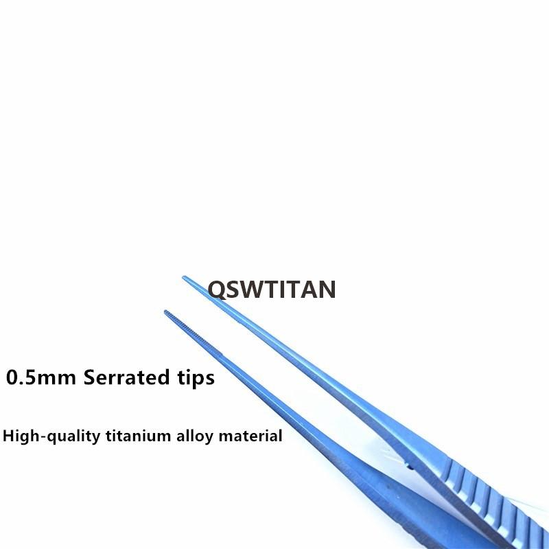 Изображение товара: Щипцы из титановой ткани, пинцет Бишоп-Хармон, 100 мм, длинный двойной офтальмологический инструмент для век