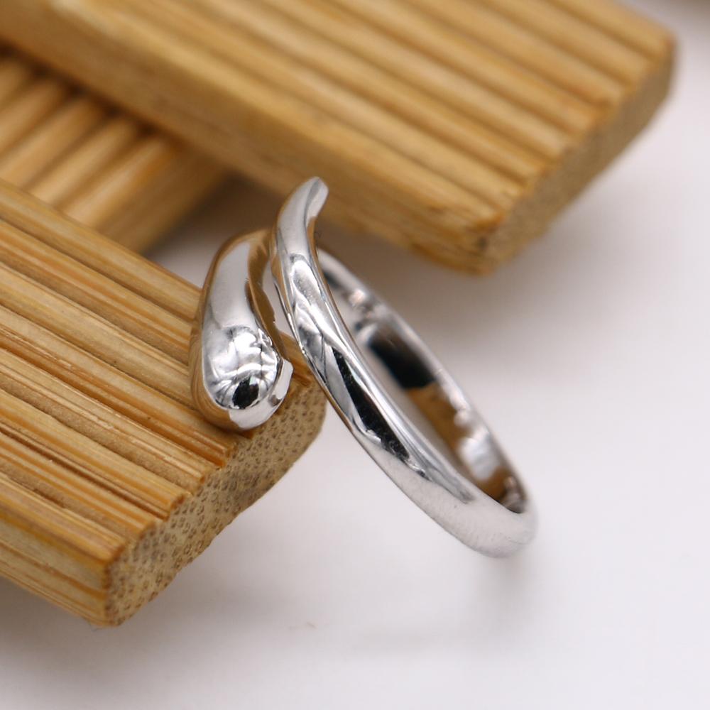 Изображение товара: Женское классическое кольцо из серебра 925 пробы, с регулируемым размером
