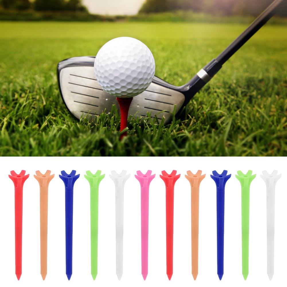 Изображение товара: 70 мм пластиковые прочные тройники для гольфа, держатель для мяча для гольфа с пятью когтями, рычаг для спортивных тренировок, аксессуары, гвозди для гольфа