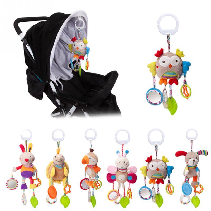 Изображение товара: Мультяшные детские игрушки на возраст 0-12 месяцев, подвесные погремушки для детской коляски, плюшевые детские игрушки для новорожденных, подарки для маленьких мальчиков и девочек