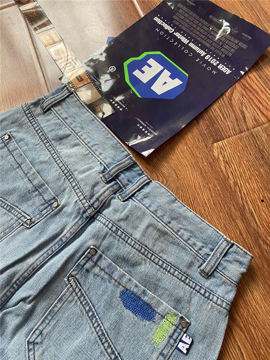 Изображение товара: Дырки Граффити вышивка аддеград джинсы для мужчин женщин мужчин лучшее качество спинки джинсы ошибки погрешности