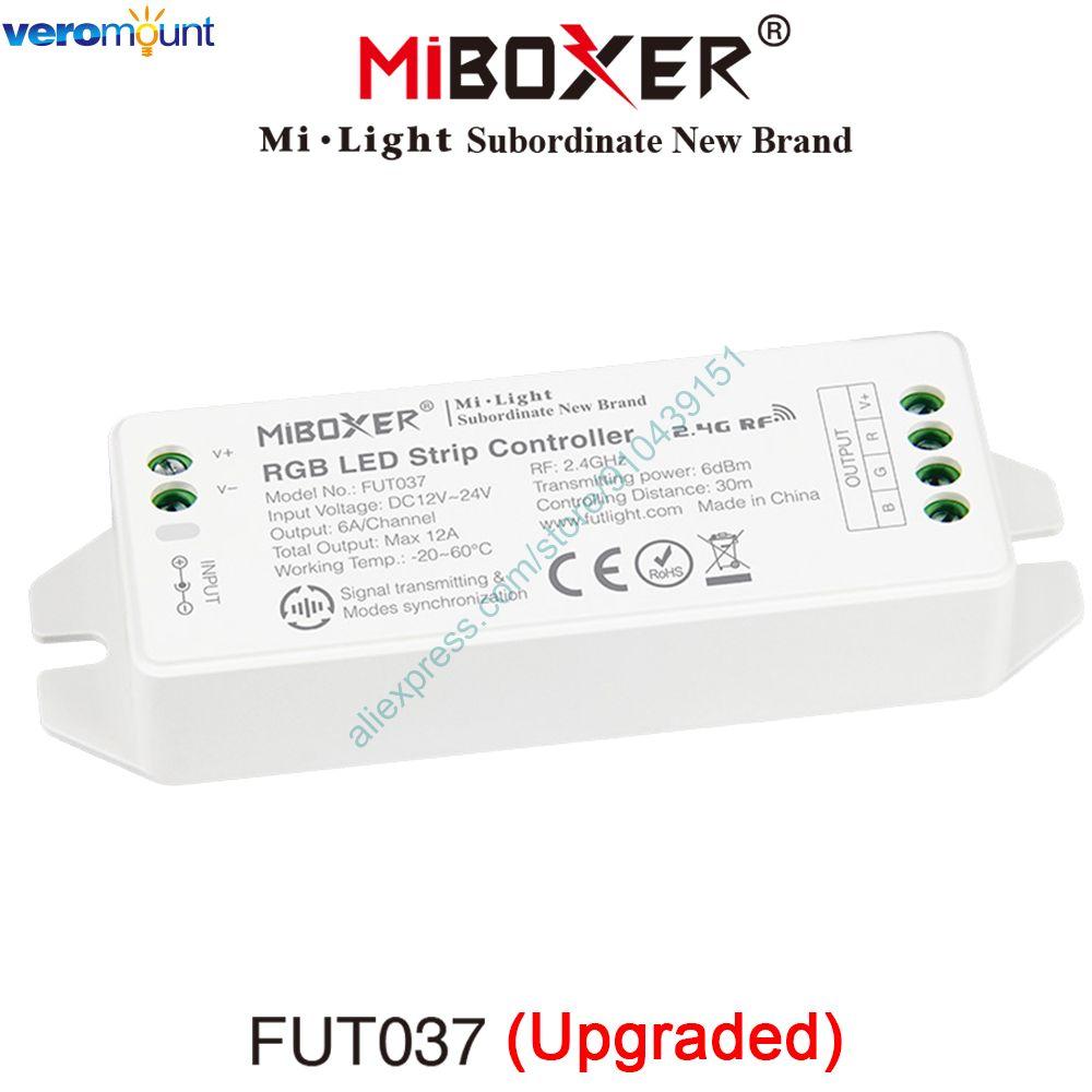 Изображение товара: Управление светодиодной лентой MiBoxer FUT037 (модернизированная) RGB, ler, поддержка Wi-Fi APP/2,4G RF, беспроводной/Amazon Alexa Google Home, голосовое управление