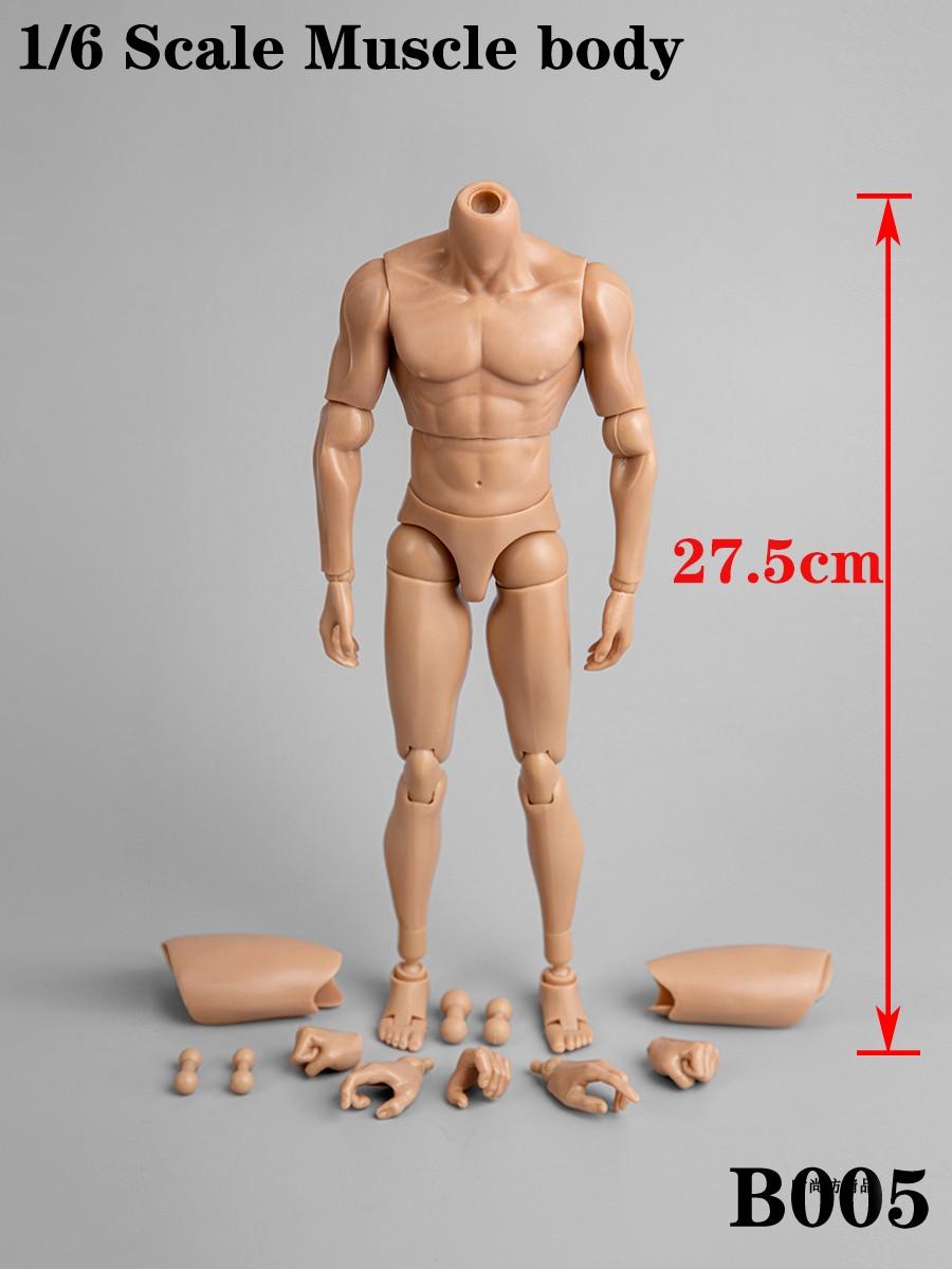 Изображение товара: Модель мужского тела с узкими плечами B001, модель для 12-дюймовой мужской головки, распродажа