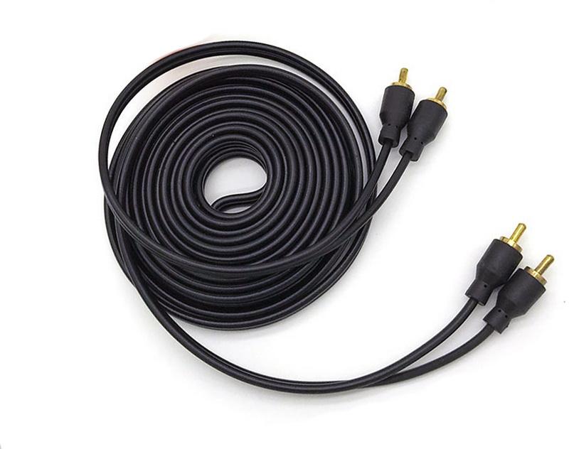 Изображение товара: Автомобильный аудио кабель питания 5 м провод RCA телефонный Y-разветвитель свинцовый аудио кабель Линия адаптер Кабельный разъем