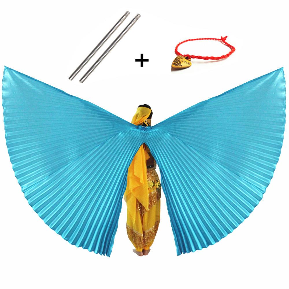 Изображение товара: 11 цветов новый стиль Профессиональный танец живота Крыло танец живота Исиды крылья золотой серебряный костюм с палочками робс