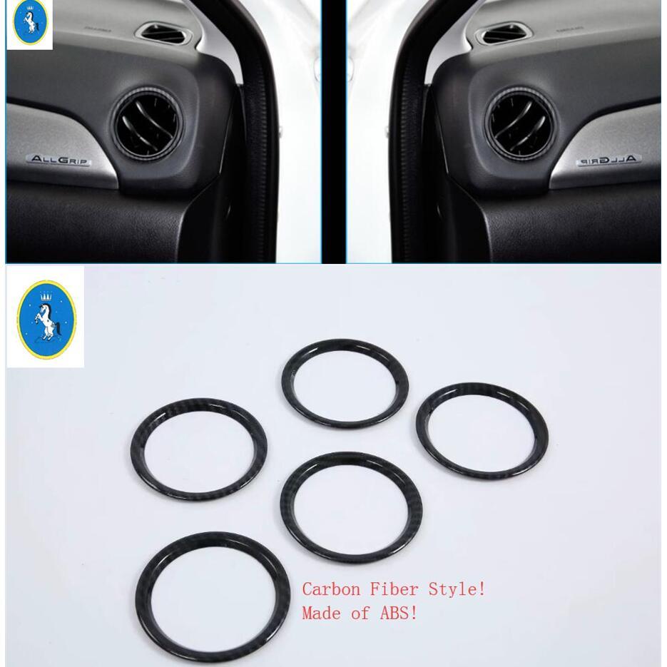 Изображение товара: ABS углеродное волокно внешний вид приборной панели кондиционера вентиляционное отверстие для выпускного отверстия обшивка подходит для Suzuki Vitara 2015 - 2020 аксессуары