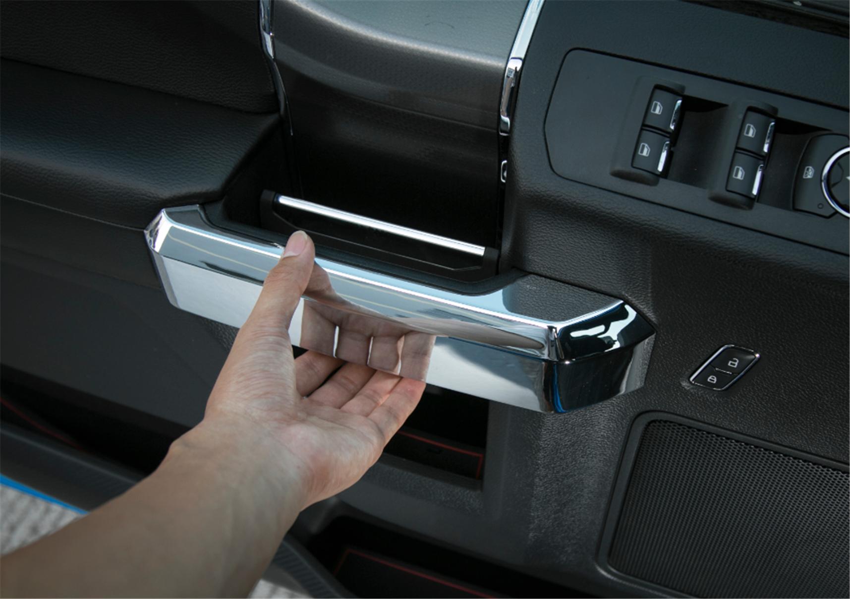 Изображение товара: Interior Door Handle Frame Decal Cover Trim Sticker for Ford F150 2015+ Stylish Car Decorative Accessories Inner Decoration