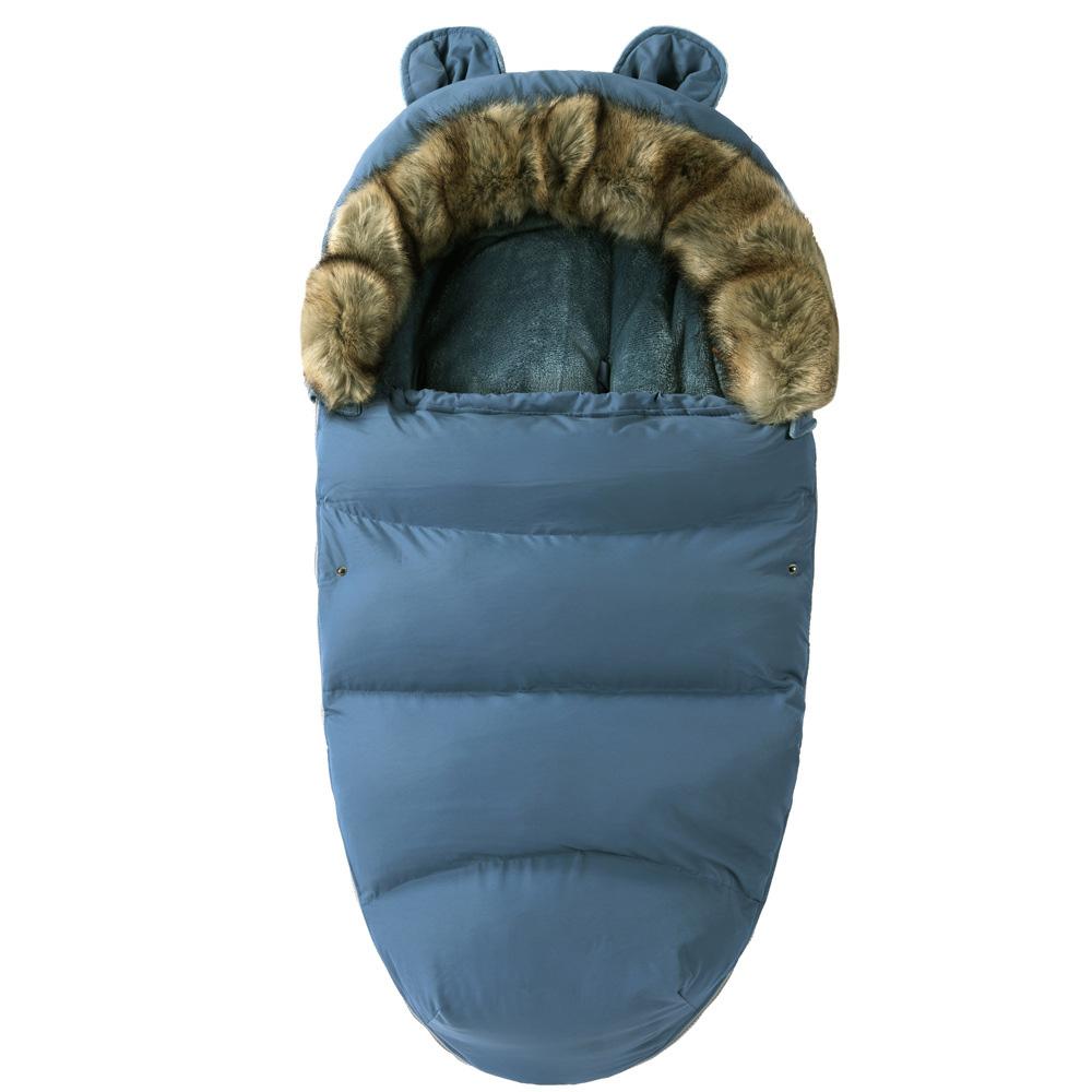 Изображение товара: Зимние спальные мешки для детской коляски, теплый Конверт для новорожденных, ветрозащитный кокон для детской коляски, спальные мешки для ног