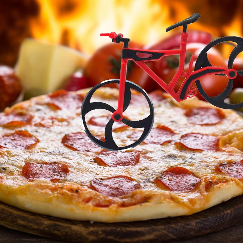 Изображение товара: Велосипедные технические ножи новый дизайн нож для пиццы из нержавеющей стали двухколесный велосипедный нож для пиццы инструмент для пиццы