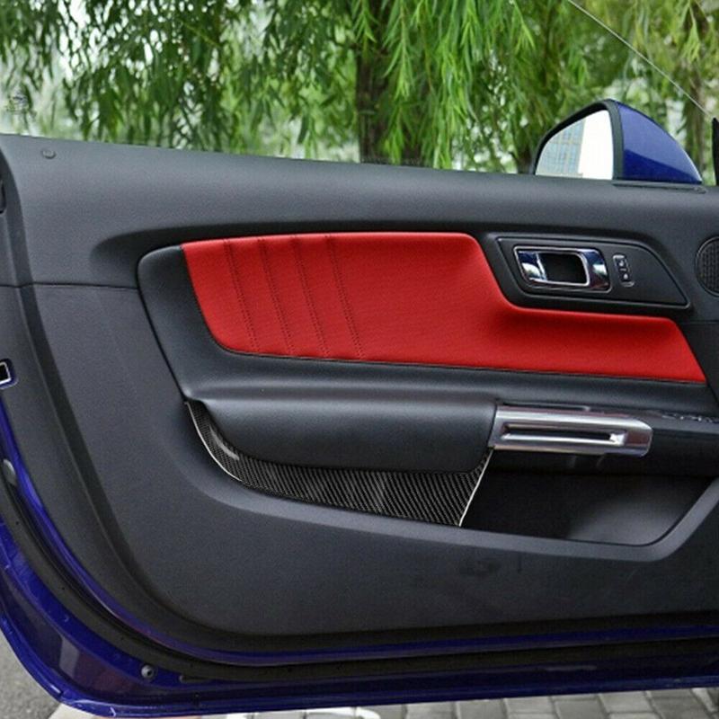Изображение товара: AU04-наклейка на переднее сиденье автомобиля Ford Mustang (2015-2019) из углеродного волокна