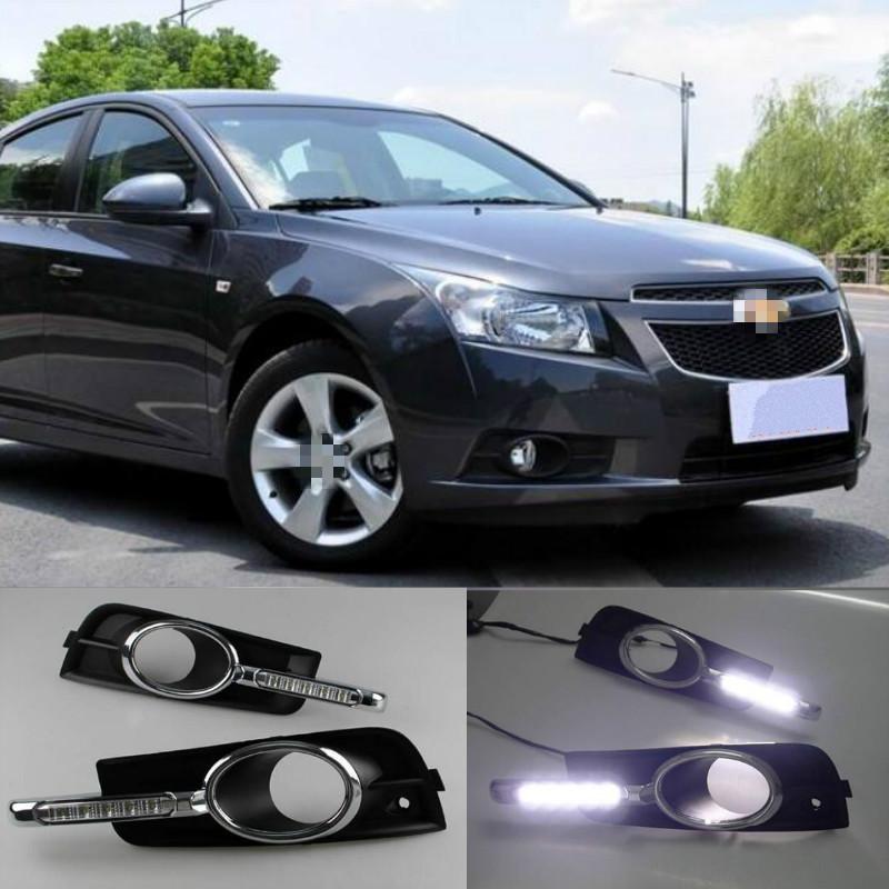 Изображение товара: Светодиодные дневные ходовые огни DRL для Chevrolet Cruze 2009-2014 DRL, противотуманные фары с затемненным указателем поворота