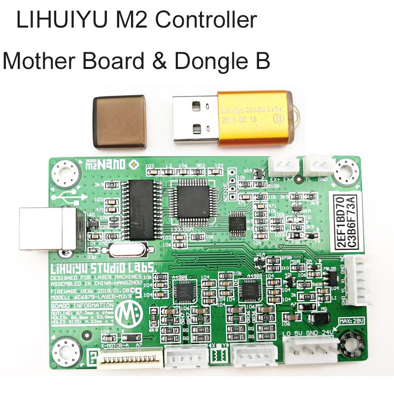 Изображение товара: Лазерный контроллер LIHUIYU M2, система материнской платы + ключ B Co2, гравировальный станок для резки 3020 4030 6040, гравер, резак