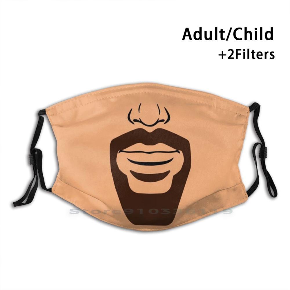 Изображение товара: Goatee маска для рта многоразовая маска для лица с фильтрами Детские бороды Усы волосы для лица Волосы для лица американские
