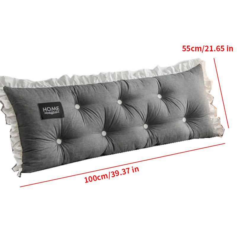 Изображение товара: 100 см/39 дюймов Большая длинная подушка для чтения моющаяся прикроватная спинка заднего сиденья Большой Диван поясная спальная подушка для татами двуспальная кровать