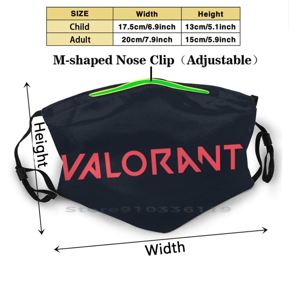 Изображение товара: Многоразовая маска Valorant с принтом Pm2.5, фильтрующая маска для лица, детская Valorant Cs Csgo Counter Strike Summit1G, кожуха для игр