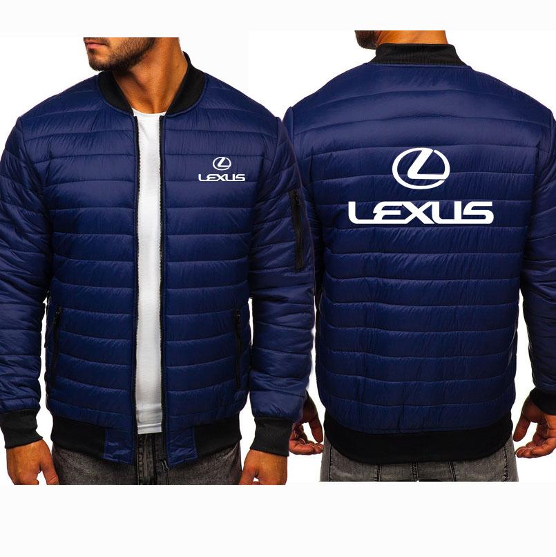 Изображение товара: Зимние флисовые Утепленные Пальто Lexus с принтом логотипа автомобиля, Повседневный хлопковый шерстяной мужской пуловер, высококачественное хлопковое мужское пальто, куртка