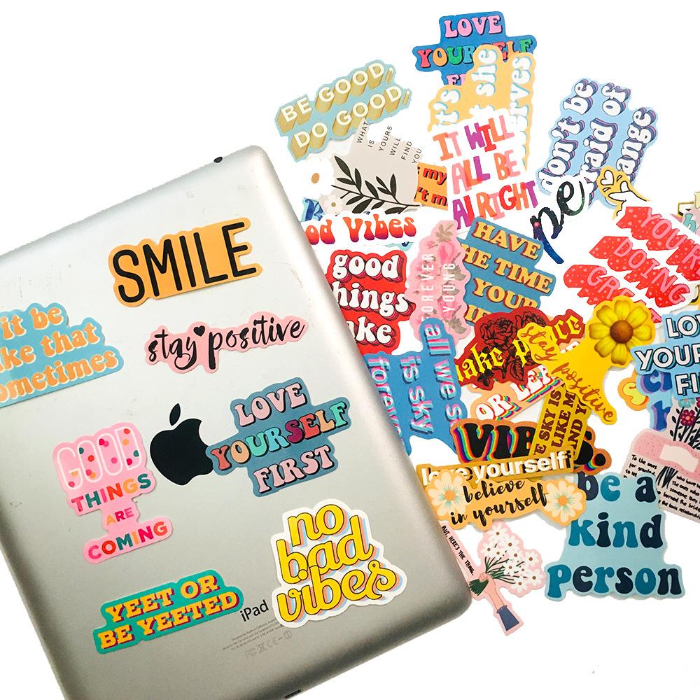 Изображение товара: Мотивационные Стикеры-фразы 40 шт., вдохновляющие цитаты о жизни, DIY ноутбук, кабинет, скрапбукинг, наклейки